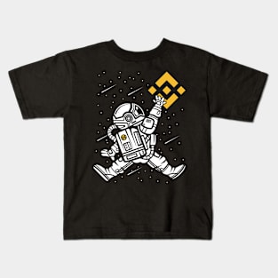 Astronaut Binance BNB Coin To The Moon Crypto Token Cryptocurrency Wallet Birthday Gift For Men Women Kids Kids T-Shirt